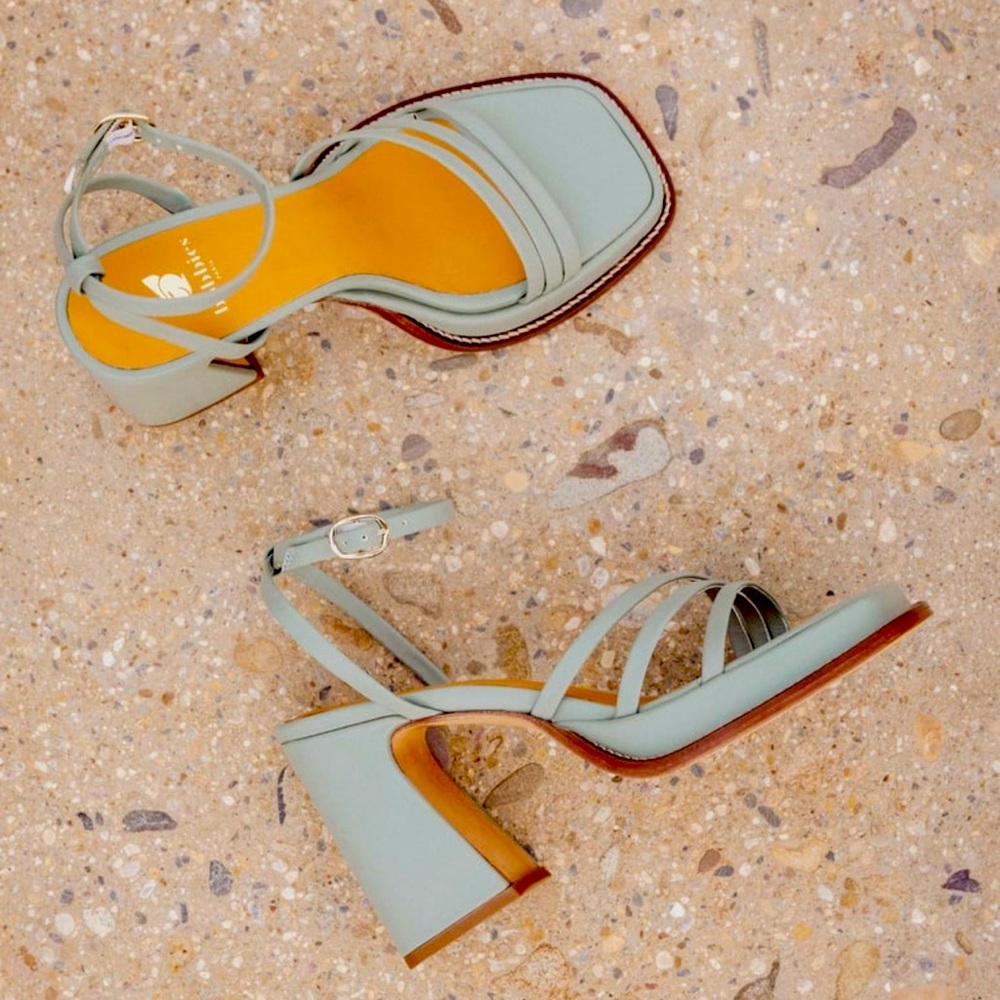 Bobbie’s Grey Green Bella Heel - Size 38